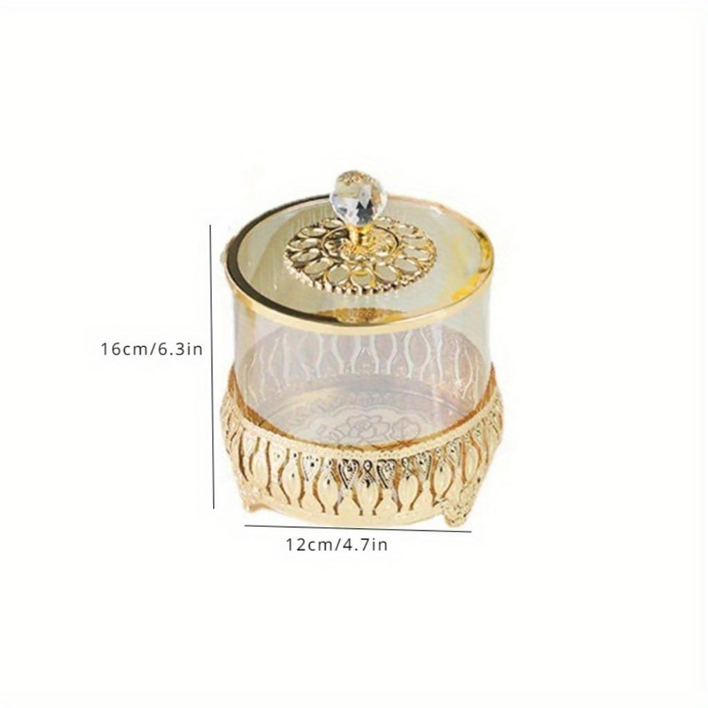 Kristall Bonbonhalter Aufbewahrungstablett für Hochzeitsmittelstücke Weihnachten Valentinstag Heimdeko Glas Vorratsglas mit Deckel