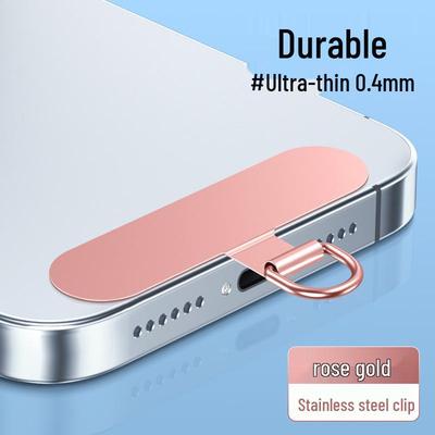 Stainless Steel Mobile Lanyard Patch - Ultra-Thin, Durable, Anti-Loss Clip