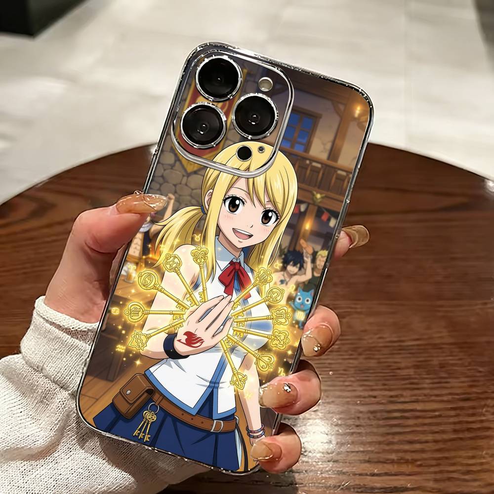 Anime Fairy Tail L-Lucy Phone Case Transparent Silicone Soft For iPhone 17 16 15 14 13 12 11 Mini Pro Max Plus