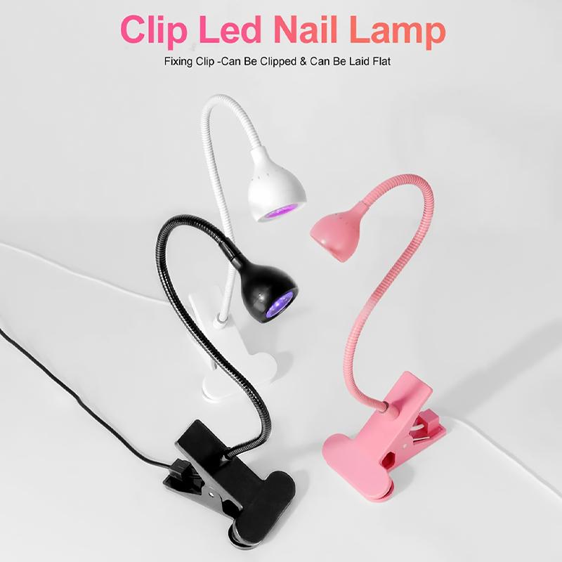 Nail Led Uv Lamp For Drying Gel Nails Polish Clip-On Flexible Desk Mini Portable Usb Nail Lamp Uv Light Dryer For Manicure Salon