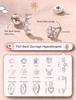 Bobisty 1Pair Hypoallergenic Flat Back Earrings for Women Surgical Stainless Steel Cute Stud Hoops Earrings Cartilage Piercings