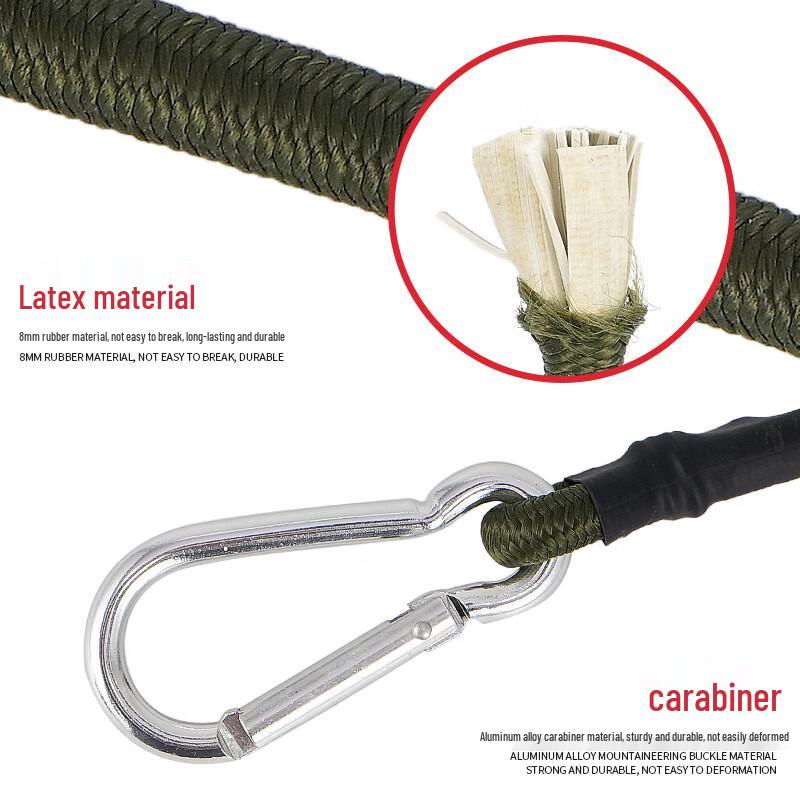 Outdoor Camping Elastic Bungee Cord with Hooks