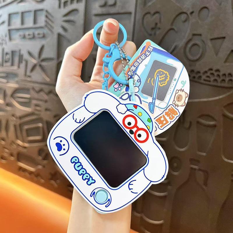 Mini New Cat Dog Animal Graffiti Board Keychain Cute Student Schoolbag Pendant Keyring Can Be Clearing Diy Painting Keychain Toy