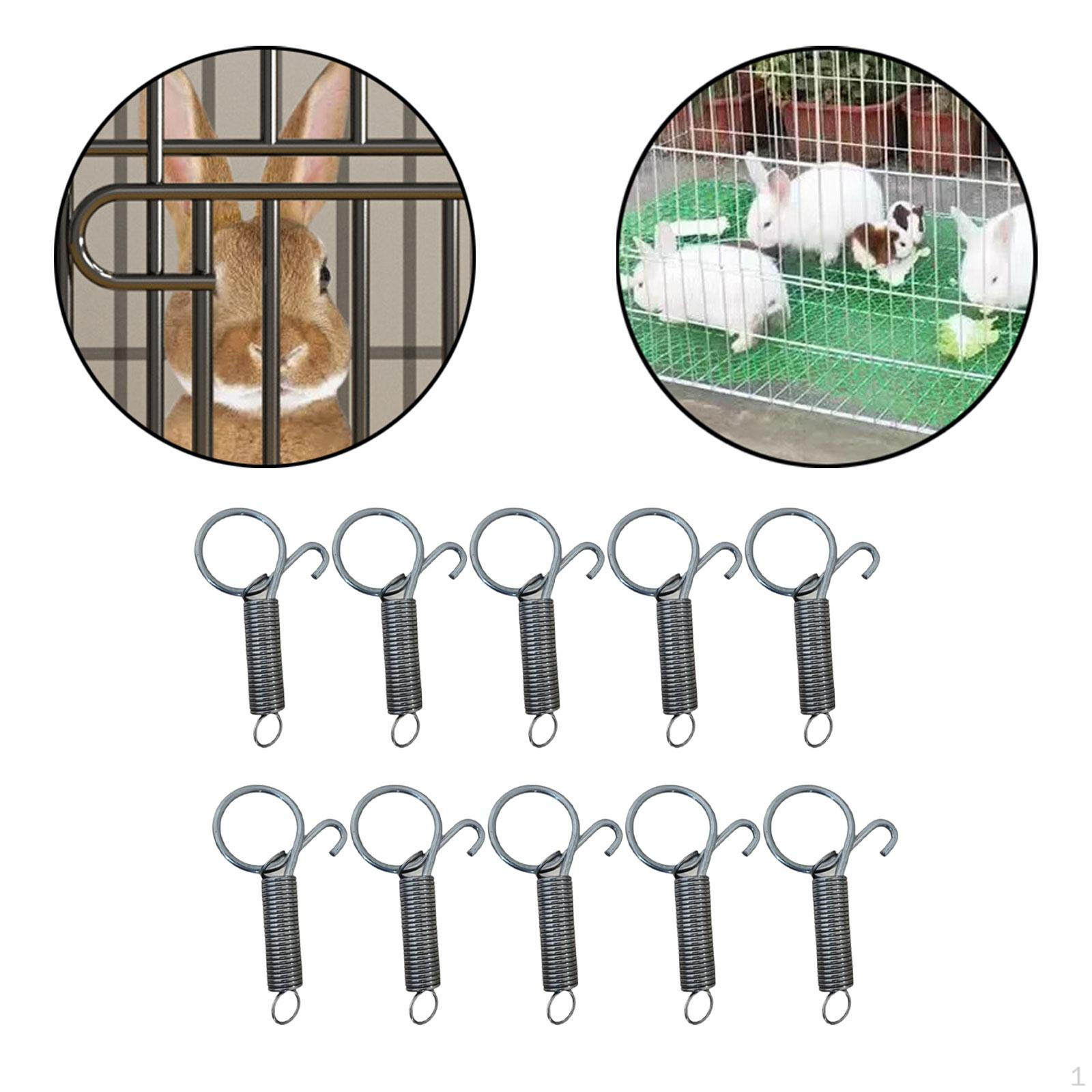 

100 пружинных карабинов для дверцы клетки, сверхпрочные защелки, крепежные аксессуары для хомяка, кролика, 2cmx5cm