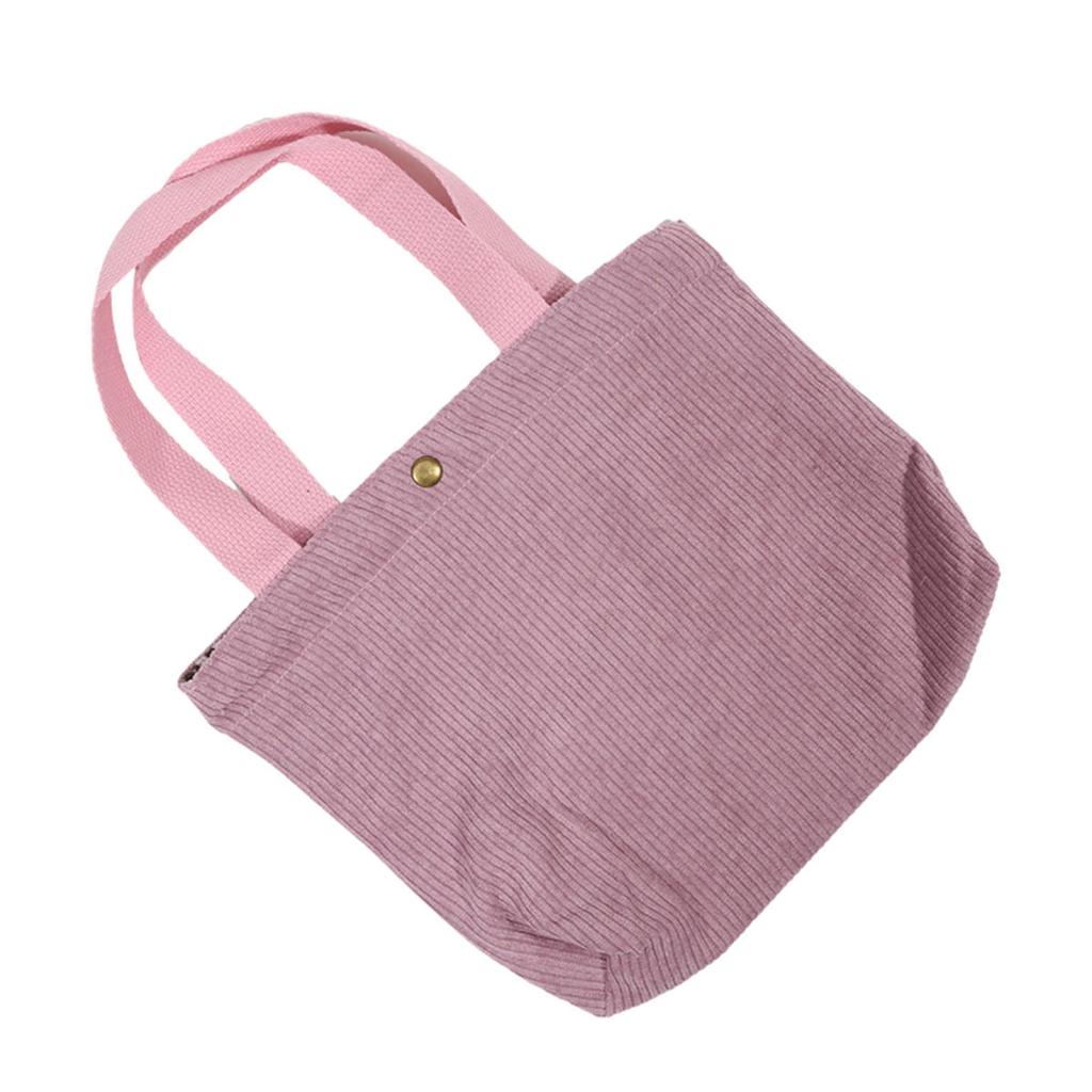 Women's Shoulder Shopper Bag Solid Color Daily Commuter Food Container Storage Bags Stripe Tote Handbags Simple Lunch Bag