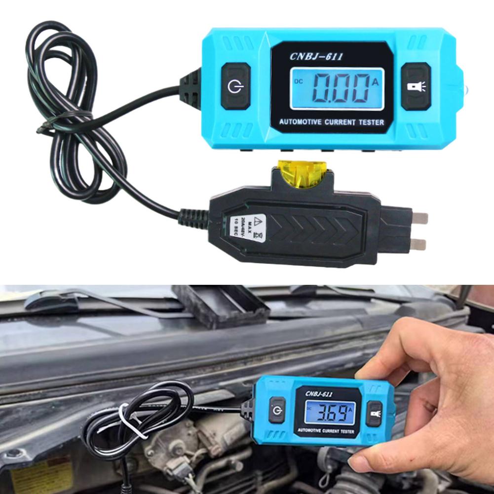 12V Bereich 0,01-19,99A Auto Leckstromtester Kfz-Stromtester LCD-Hintergrundbeleuchtung Sicherungsdiagnosewerkzeug NEU