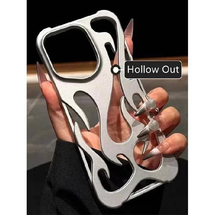 Flame Pattern Phone Case For iPhone 16 15 13 12 11 14 ProMax 15 Plus Fashion Cool Hollow Slim Shockproof Protective Soft Cover