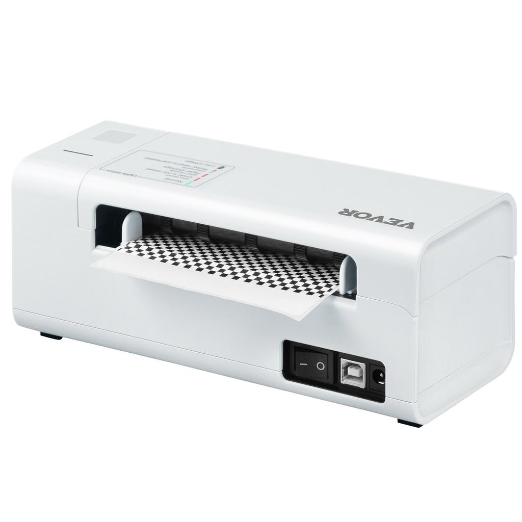 VEVOR Thermal Label Printer, 4x6 Label Printer, Thermal Label Maker with Automatic Label Recognition, Support Windows/MacOS/Linux