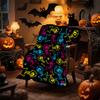 1pc Blue Halloween Blanket Pumpkin Ghost Print for Sofa Chair Skin-Friendly Soft Blankets New for Home Halloween Decoration
