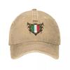 Cappellini da Baseball Europei Vintage Italia Italia Bandiera Italiana Denim Usurato Lavato Copricapo Attività all'Aperto Cappellini Regolabili Cappello
