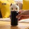 Creative Office Desk Accessory 3D Printed Bat Can Holder, Funny Cartoon Vampire Cat Stand Cute Rack for Standard Soda Cans, Halloween Desktop