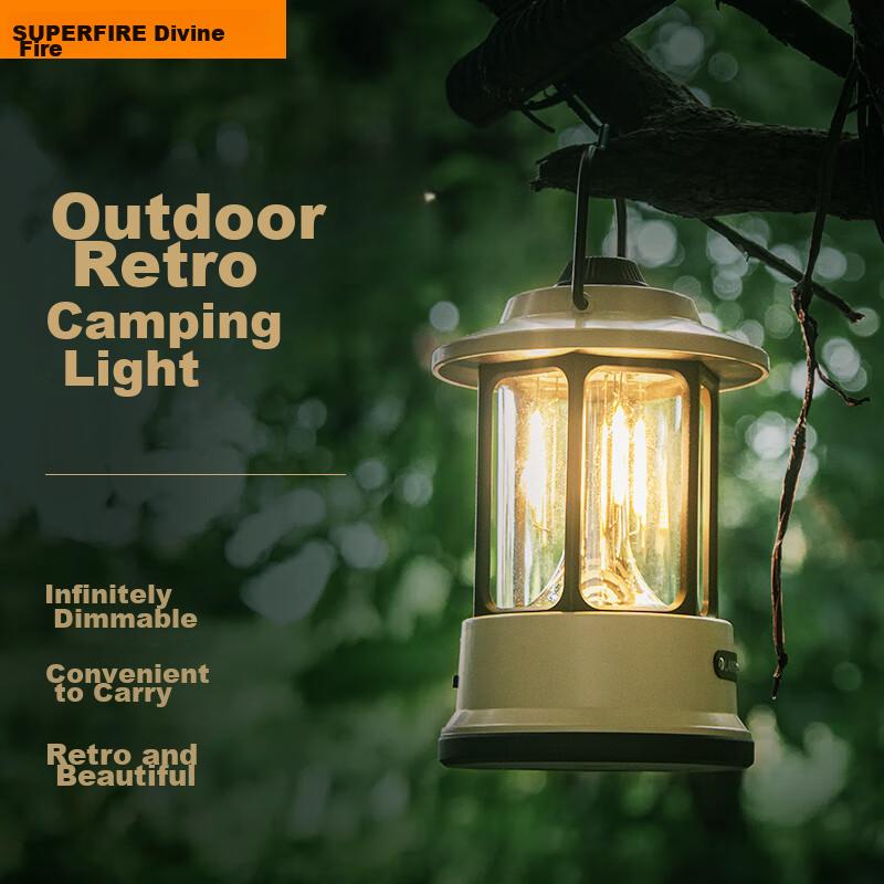 SupFire (SupFire) RY05 Outdoor Camping Light, Retro Camping Lamp, Handheld Lamp, Tent Hanging Lamp, Horse Lamp, Street Lamp, LED Ambient Light
