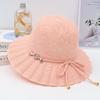 Summer new women's big edge straw hat bow breathable sunscreen sun hat outdoor UV protection sun hat