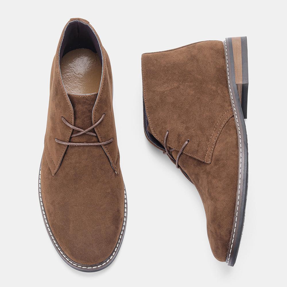 Moda Primavera y Otoño Ante Casual Botas de Hombre Retro con Cordones Botines Chelsea de Hombre Botas de Nieve