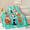 3D Christmas Nutcracker Soft Flannel Blanket for Bed Bedroom Sofa Picnic, Warm Throw Blanket for Cover Outdoor Leisure Nap Gift