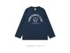 Trendy Korean Style Retro Letter Print Long Sleeve Cotton T-Shirt