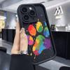 Colorful Paint Splatter Paw Print Phone Case for Xiaomi Redmi Note 14 13 12 11 10 9 8 Gel Flexible Anti Scratch Protective Case