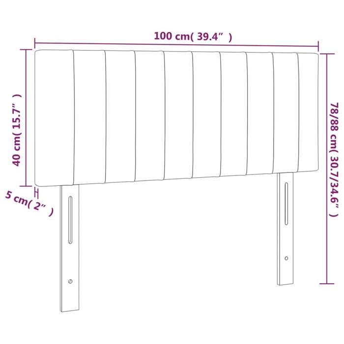 VidaXL Headboard Bedroom Furniture Bed Accessory Single Bed Headboard Interior Dark Grey 346237