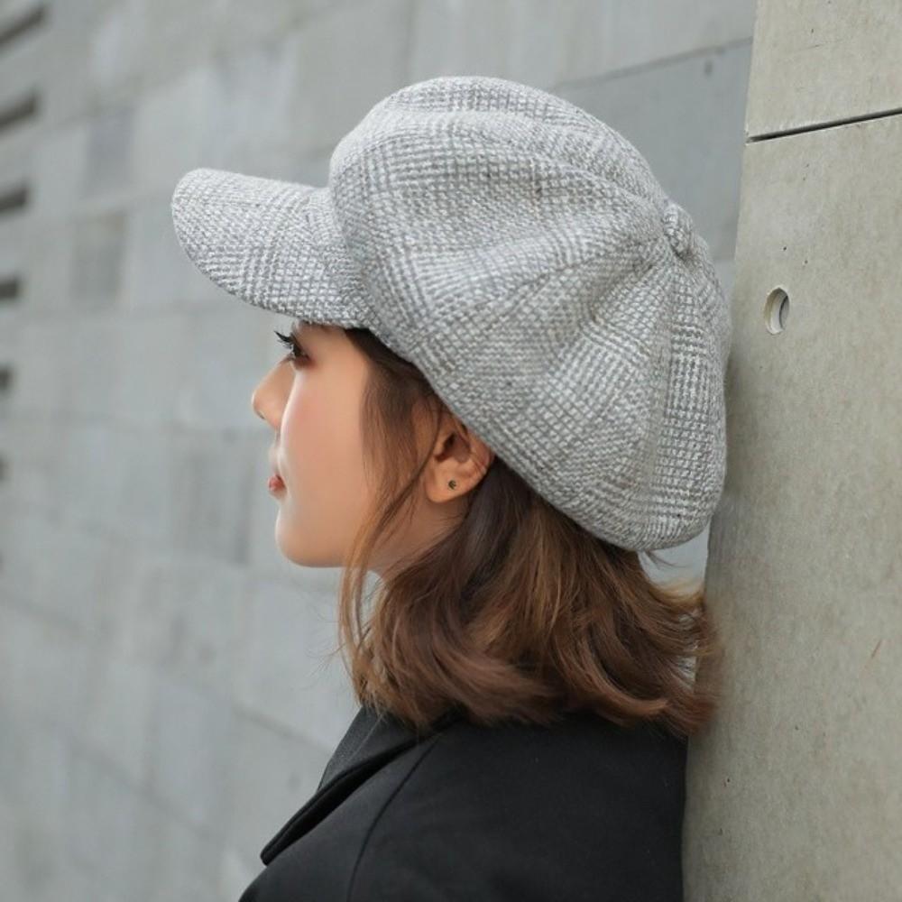 Woolen British Berets Ear Protection Artist Hat Elegant Painter Caps  Autumn