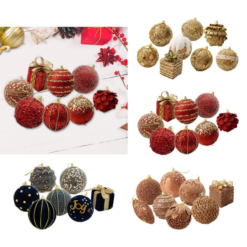 Christmas Balls Ornaments Christmas Tree Decorations DIY Hanging Balls for Holiday Celebration Valentine's Day Home Anniversary