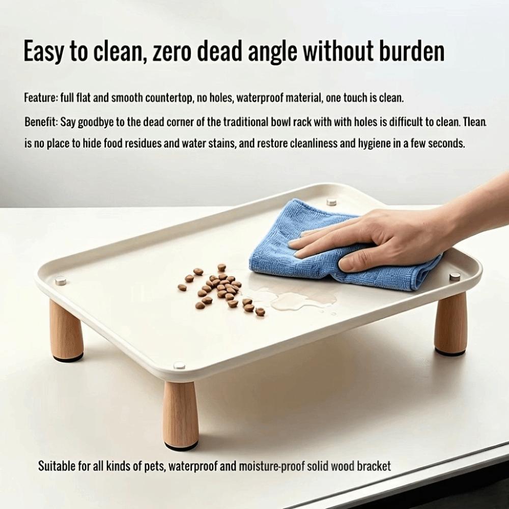 Raised Edge Elevated Pet Feeding Stand Sturdy Pet Feeder Stand Pet Supplies Raised Feeder Home