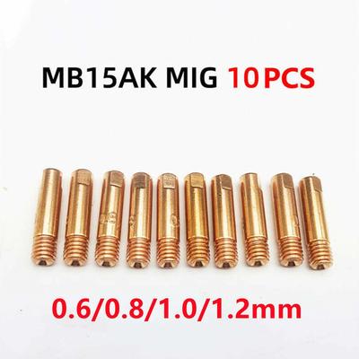 Punta de contacto de aleación de cobre MB 15AK de 0,6 mm, 0,8 mm, 1,0 mm y 1,2 mm, 25 x 5,8 mm