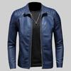 Spring Artificial Leather Jacket Men Motorcycle Jacket Male Stand Collar Casual Windbreaker Mens Clothing