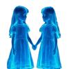 Halloween Wall Sticker Glow-in-the-Dark Creepy Twin Girl Sticker Self Adhesive