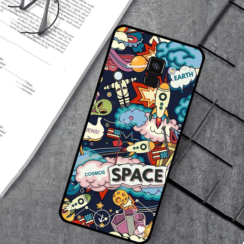 Space Aesthetic Spaceman Astronaut Phone Case For Samsung J7 J5 J3 J1 2016 A3 A5 2017 J4 J6 Plus J8 A7 A8 A9 2018 Case Cover