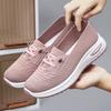 New Casual Women's Shoes Flying Woven Breathable Mom Shoes Shallow Single Shoes