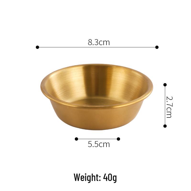 Korean Stainless Steel Dipping Dish for Western Cuisine - Small Tomato Sauce & Seasoning Plate
