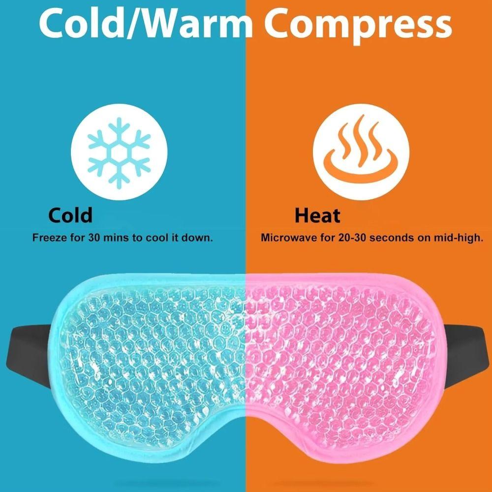 Compressed Soothing Cooling Eye Mask Reusable Dual Use Hot Cooling Eye Mask  Dark Circles