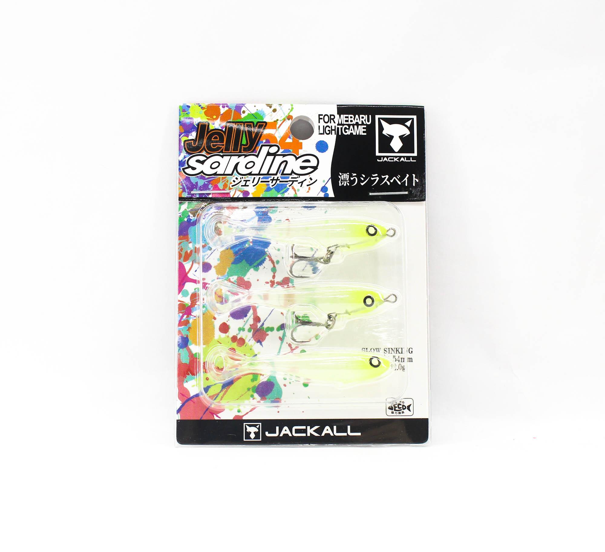 

Таблица тонущих приманок Jackall Jelly Sardine 54 мм Jelly Glow (1389)