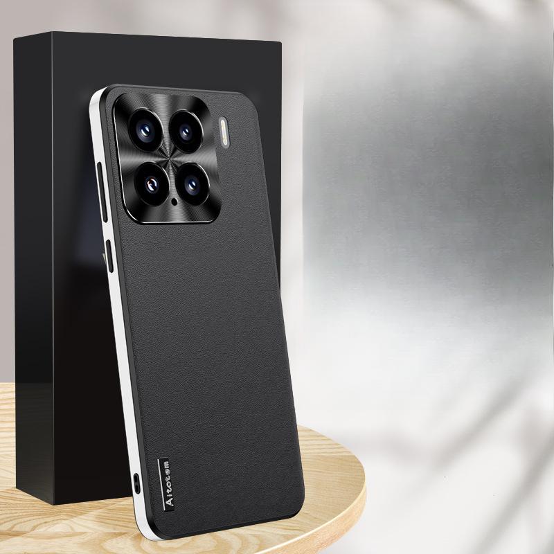 Xiaomi 15pro Phone Case Lens All-inclusive Xiaomi Anti-Drop 15 High-end Business Men Por Leather Case