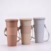 Fashion Cup Holder with Decorative Chain PU Cup Sleeve for Hot Drinks Beverage Cup Bag with Handle Bottle Sleeve Bag