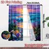 Set Of 2 Contemporary Flat Printing Curtains Without Rod Seashells Twilight Chic Versatile Durable Polyester Curtain Made