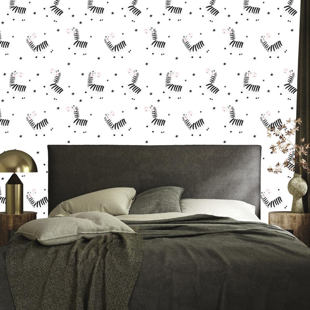 Zebra and Stars Animals Wallpaper for Living Room and Bedroom 50x1000