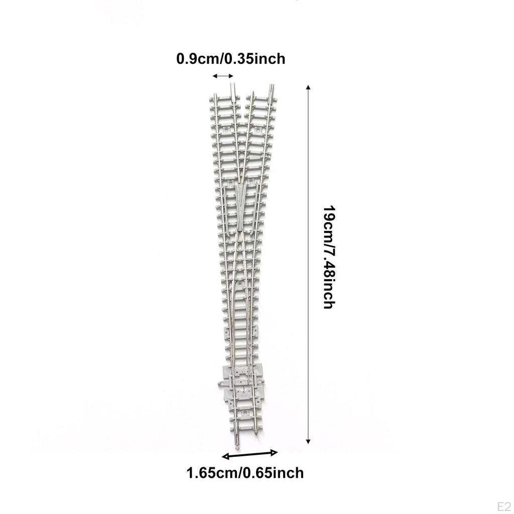 Train Model Turnout Scale for Enthusiasts White Copper 19cmx1.65cm Railroad Railway System