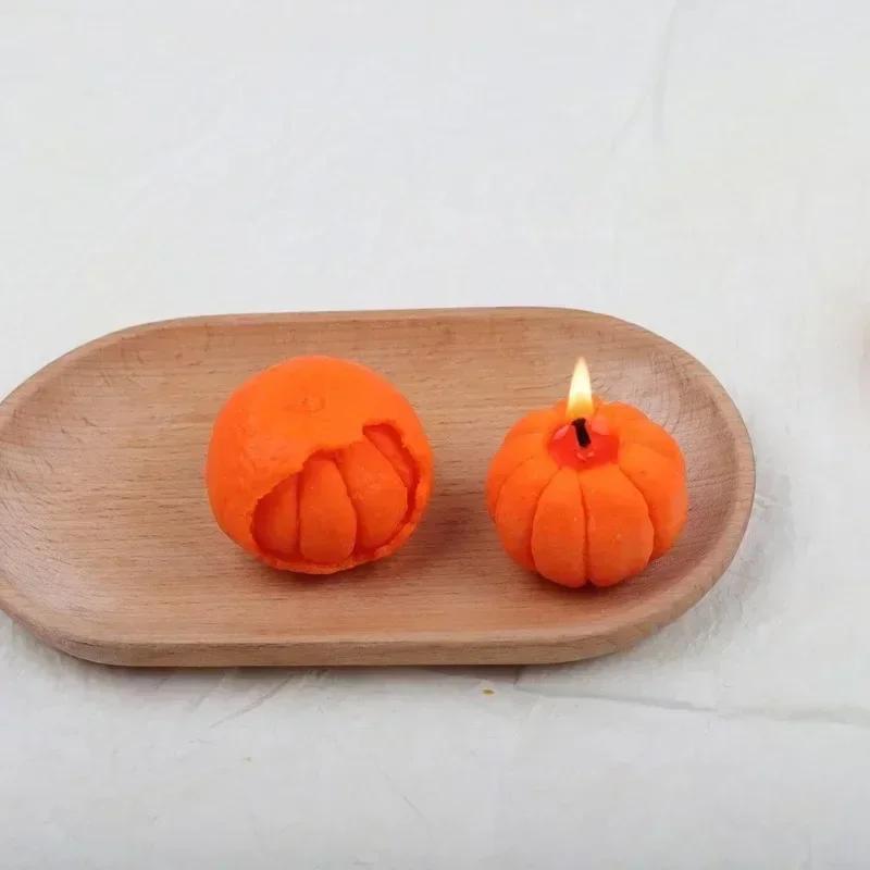 Handmade Molds Tools Orange Shape Wax Decoration Mold Creative Peeling Orange Scented Candle Silicone Mold Accessories Supplies