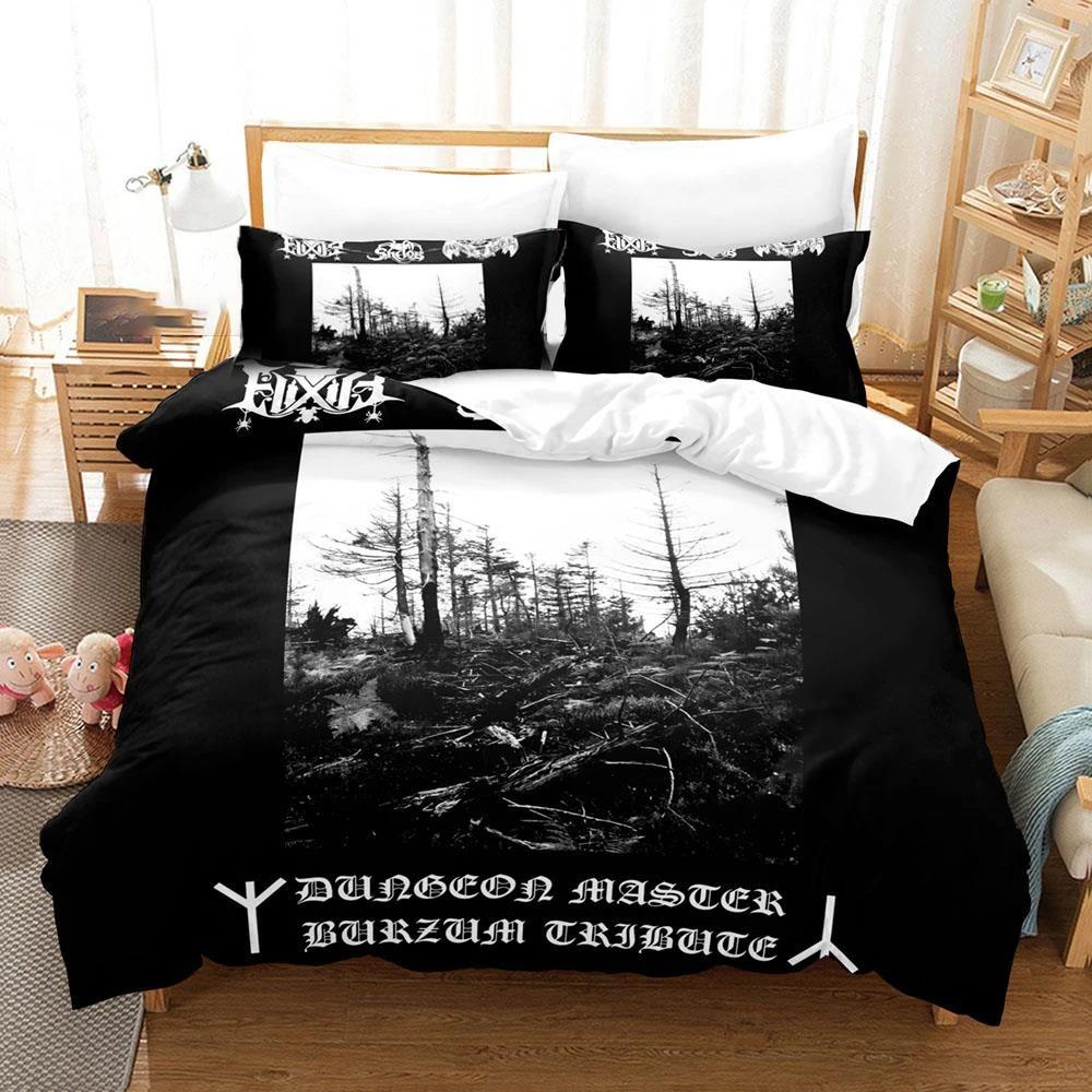 3D Printed Hip Hop Burzum Bedding Set Boys Girls Twin Queen Size Duvet Cover Pillowcase Bed Kids Adult Home Textileextile