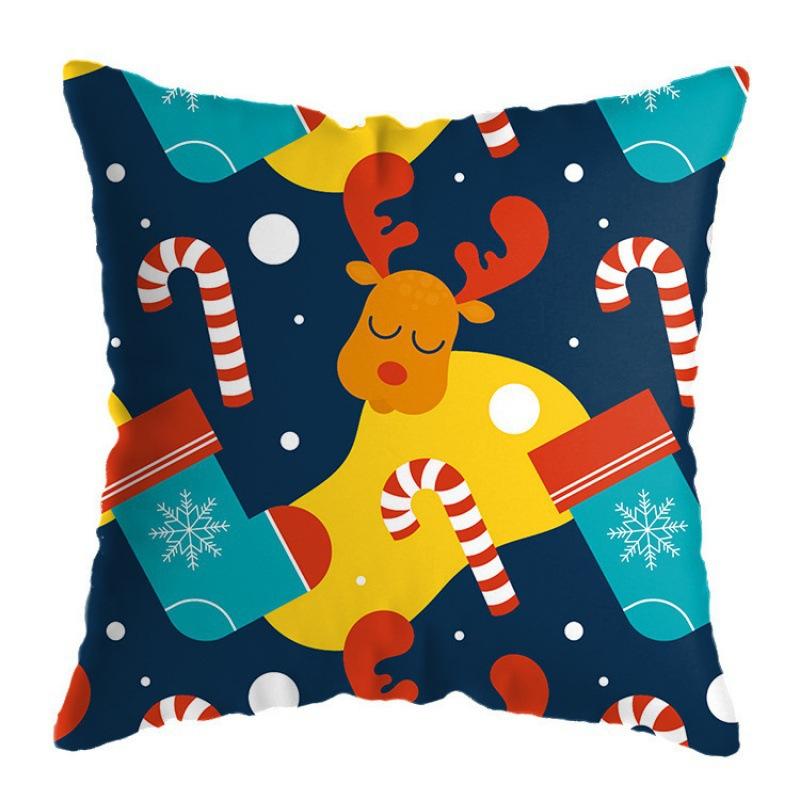 

Рождественские наволочки цвета персиковой кожи с мультяшными принтами для детской спальни, прикроватные подушки и спинки 40x40cm