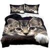 Cat Three-Piece Digital Printing 3D Quilt Cover, Bedding Home Textile Three-Piece Set, Made