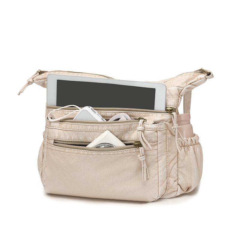 Borsa a tracolla da pendolare multi-tasche ad alta capacità in PU da donna, portatile