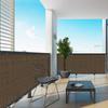 Yuehao balcony privacy screen fence cover, 3ft x16.4ft deck screen uv-resistant brown balcony anti-theft multicolor