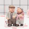 Grandparents Figurines Elderly Couple Figurines Craft Night Light Miniature Sweet Ornament Love Statue Bedside Decor Accessories