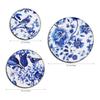 Metal Decorative Wall Plates |  Flower and Bird Art Design | Living Room Wall Decoration | Décor Items | Gift Items (Multicolour) (Set of 3)