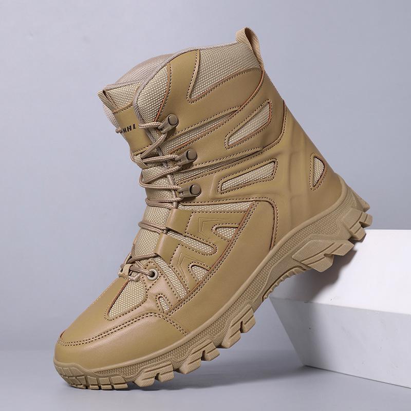 New Large Size Military Boots Men's Outdoor High-top Desert Tactical Hiking Shoes Military Boots Men