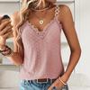 Summer Tops Lace V-neck Suspenders Hollow Streetwear Wear Polyester Sleeveless Design Lady Vest Dating Supply