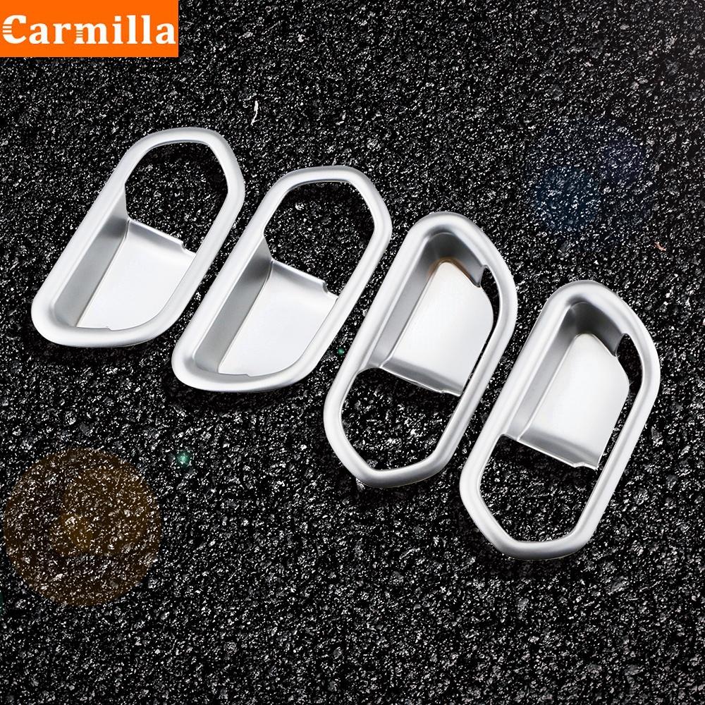 Carmilla Marco de Tazón de Manija Interior de Puerta de Coche Recorte Cubierta Moldura Pegatinas para Nissan Kicks 2016 - 2021 Accesorios Estilo de Coche