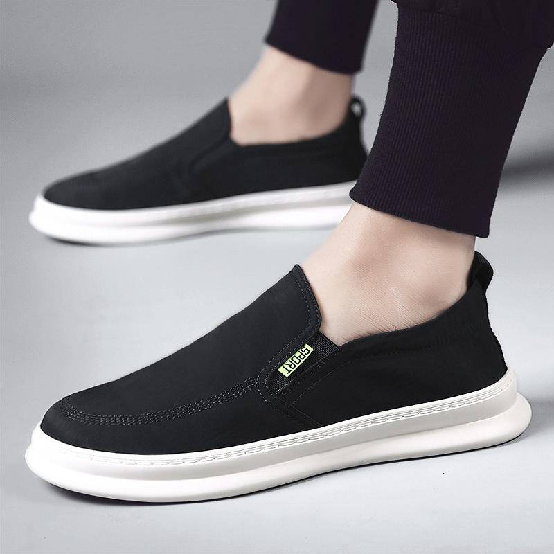 Fashion Men's Casual Shoes Breathable Loafers Slip On Canvas Shoes Comfort Walking Shoes Lightweight Lazy Driving Shoes Sneakers
